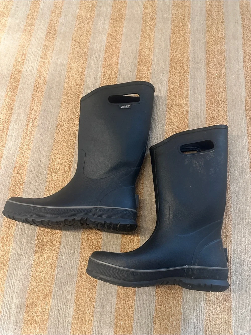 Classic Black Waterproof Rubber Rain Boots